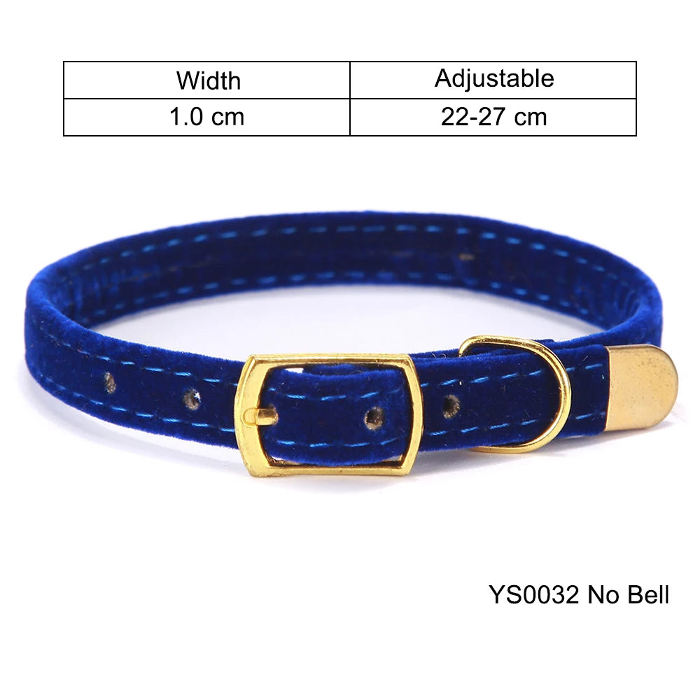 Cat Collar with Bell Safety Cat Collars Puppy Dog Collar for Cats Small Dogs Kittens Solid Pet Collar Chihuahua Products YS0032