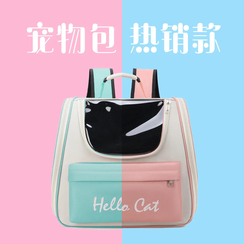Pet Bag Water-Restant Cat for Going Out Backpack Fashionable and Versatile Space Capsule Cat and Dog