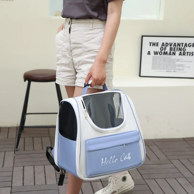 Pet Bag Water-Restant Cat for Going Out Backpack Fashionable and Versatile Space Capsule Cat and Dog