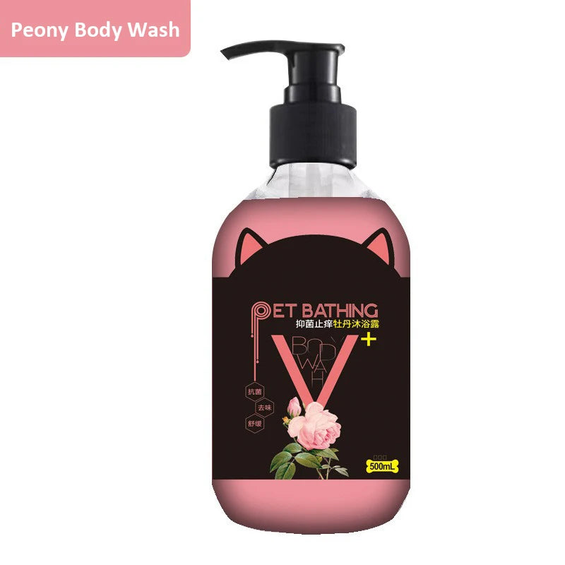500Ml Pet Shower Gel Beauty Hair Care Cleaning Deodorizing Cat Dog Shampoo De Mite anti Itch Long Lasting Fragrance Pet Supplies
