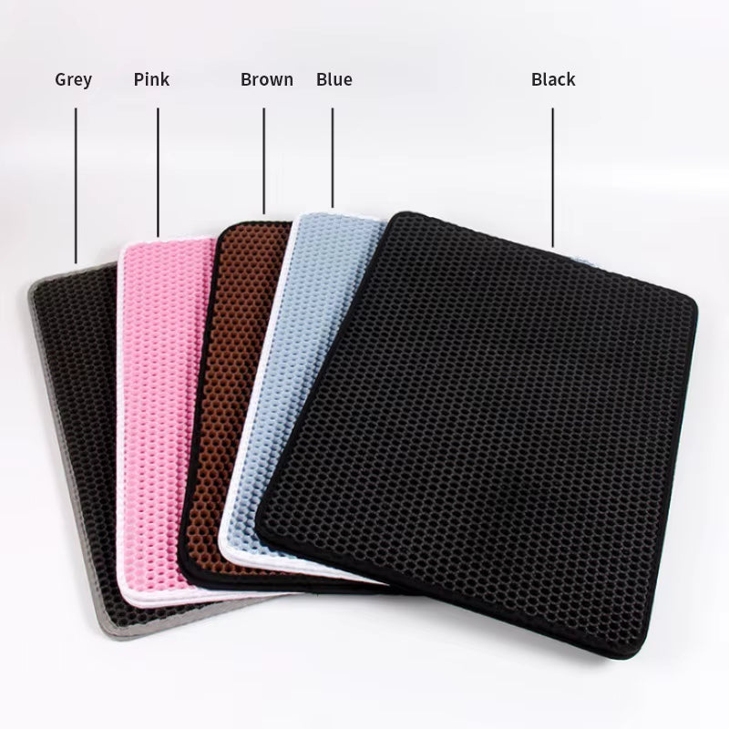 Double Layer EVA Cat Litter Pad Waterproof Non-Slip Sand Basin Filter Kitten Dog Washable Mattress Floor Mat Pet Clean Supplies
