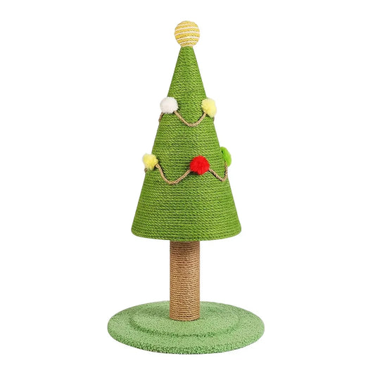 Christmas Tree Cat Scratcher Board Pet Climbing Frame Kitten Sisal Scratcher Wear-Resistant Vertical No Take up Space Cat Toys