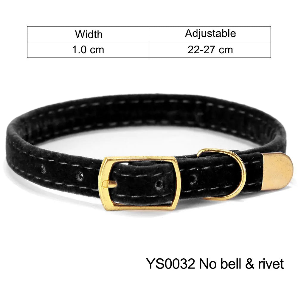 Cat Collar with Bell Safety Cat Collars Puppy Dog Collar for Cats Small Dogs Kittens Solid Pet Collar Chihuahua Products YS0032