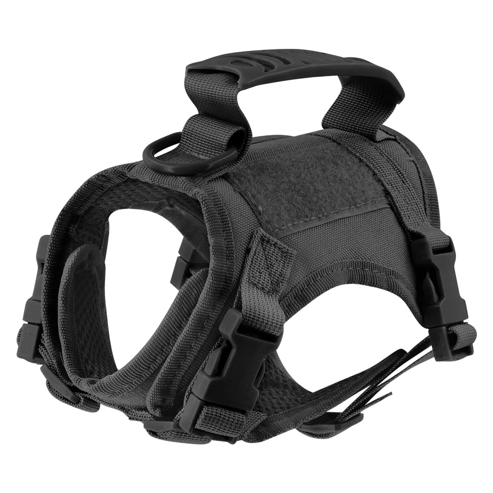 Cat Harness Leash Tactical Vest Small Dog Kitten Military Harness Escape Proof Full Body Breathable for Puppy Walking Training