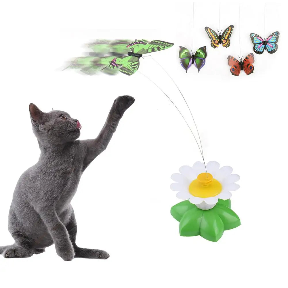 Jouet Électrique Rotatif Coloré Pour Chat Et Chien, Oiseau Papillon Amusant, Siège À Gratter, Entraînement Intelligent