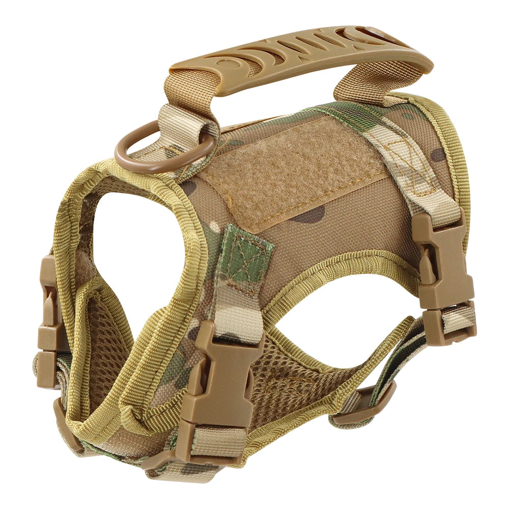 Cat Harness Leash Tactical Vest Small Dog Kitten Military Harness Escape Proof Full Body Breathable for Puppy Walking Training