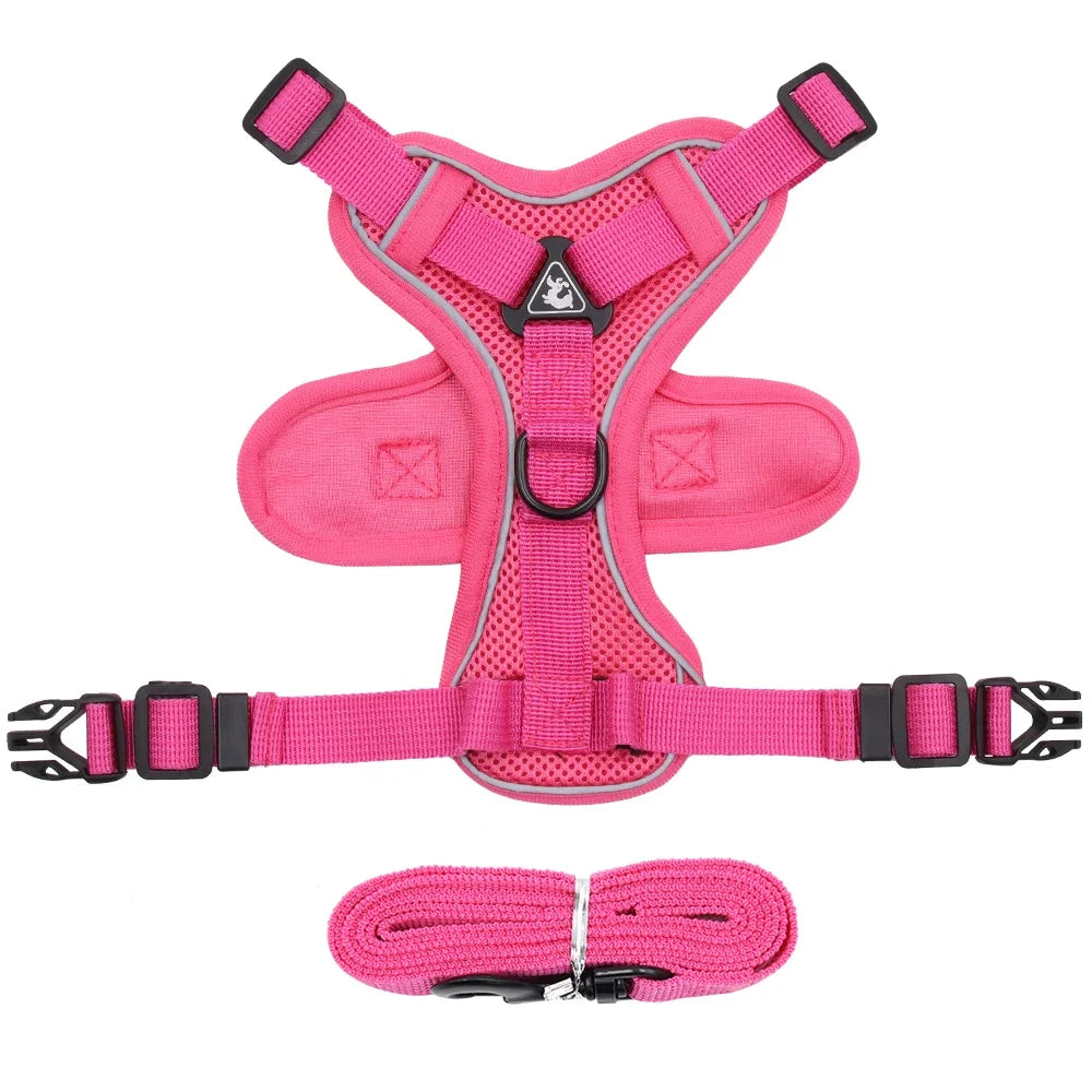 Cat Harness and Leash Set Escape Proof for Small Medium Dog Cat Breathable Reflective Adjustable Kitten Chest Strap Pet Supplies
