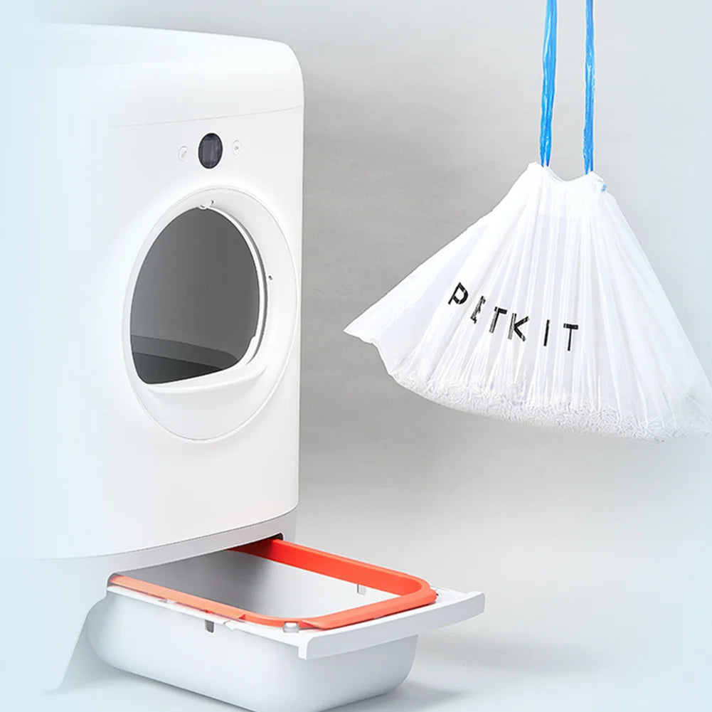 5 Rollers Cat Litter Box Poop Bag for PETKIT PURA MAX Automatic Self Cleaning Cat Toilet Tray Box with Handle Hand Free Dirty