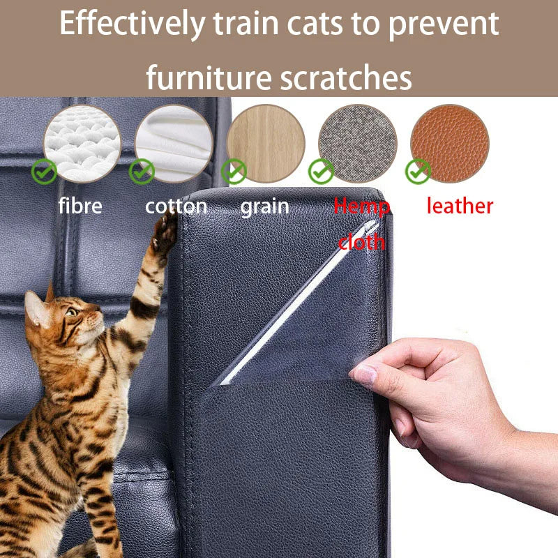 Protège-Meubles Transparent pour Chats - Adhésif 3M Anti-Griffures