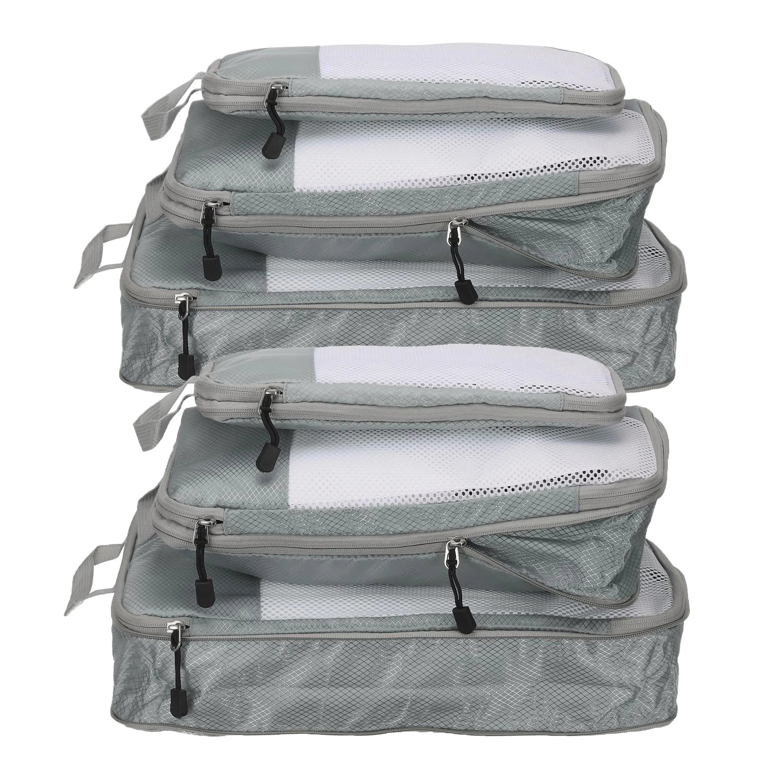 6-Piece Travel Compression Organizer Set with Mesh Shoe Bag - Lightweight and Durable Packing Cubes for Effortless Travel Organization