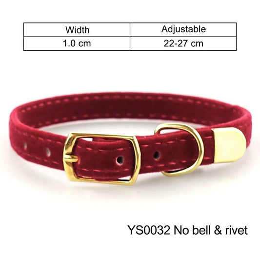 Cat Collar with Bell Safety Cat Collars Puppy Dog Collar for Cats Small Dogs Kittens Solid Pet Collar Chihuahua Products YS0032