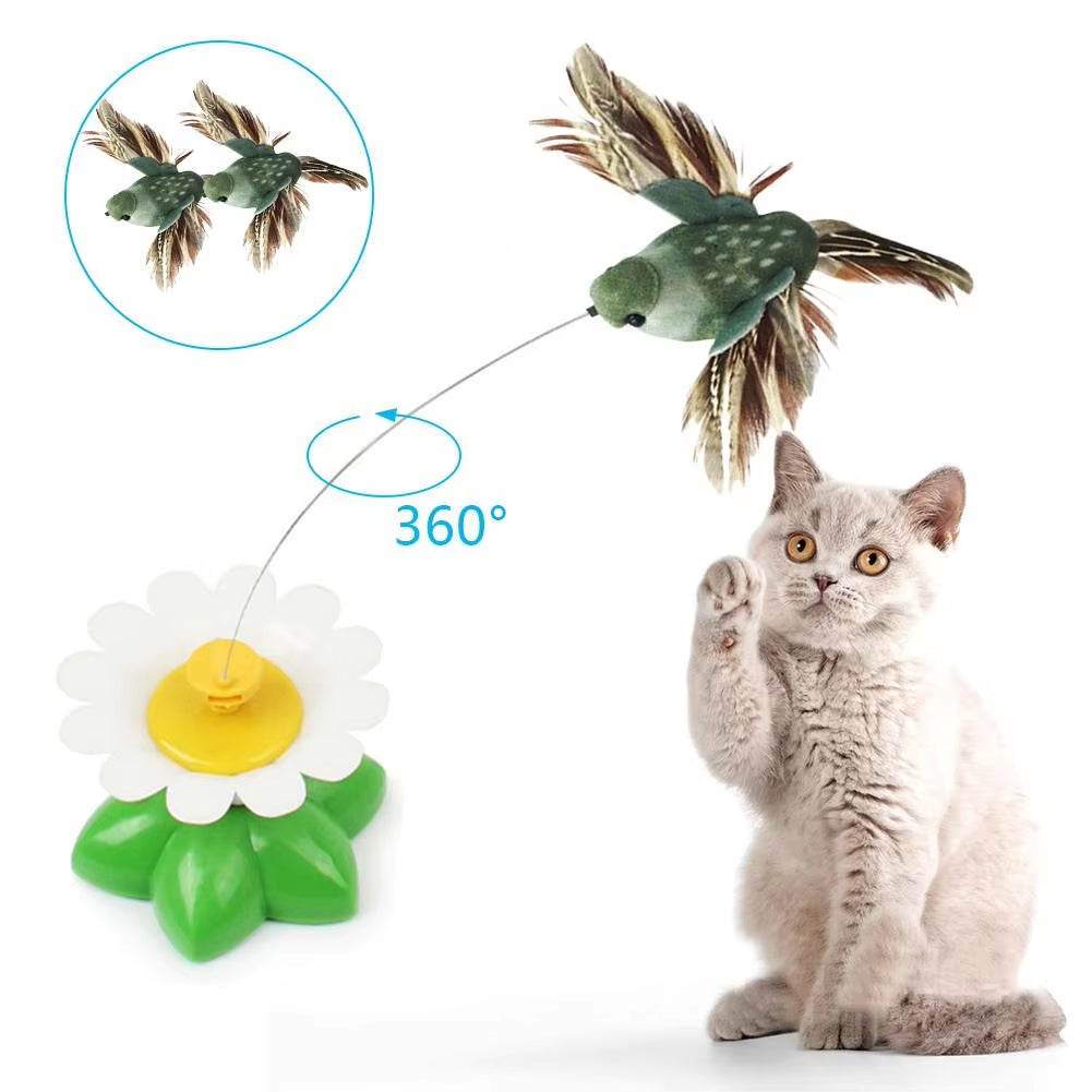 Jouet Électrique Rotatif Coloré Pour Chat Et Chien, Oiseau Papillon Amusant, Siège À Gratter, Entraînement Intelligent