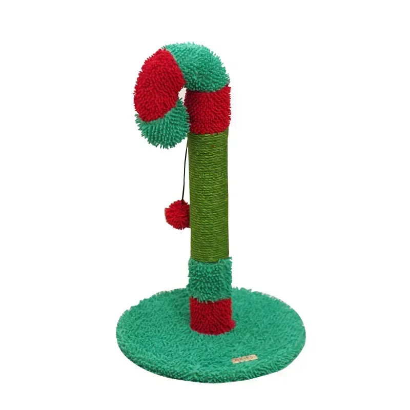 Christmas Tree Cat Scratcher Board Pet Climbing Frame Kitten Sisal Scratcher Wear-Resistant Vertical No Take up Space Cat Toys